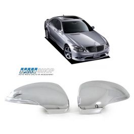 Mercedes-Benz W221 chromuoti veidrodėlių gaubtai